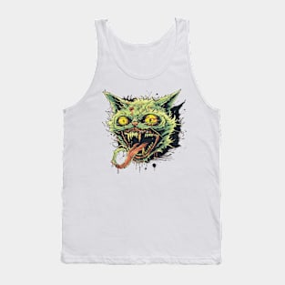 Creepy Cat Zombie Tank Top